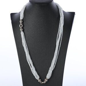 Lagos Caviar Icon Sterling Silver & White Moonstone Beaded Multi-strand Necklace